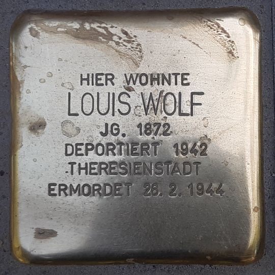 Stolperstein en memoria de Louis Wolf