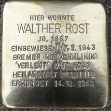 Stolperstein dedicated to Walther Rost
