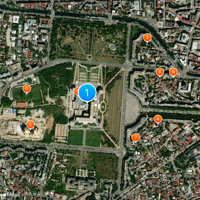 Palace of the Parliament Map