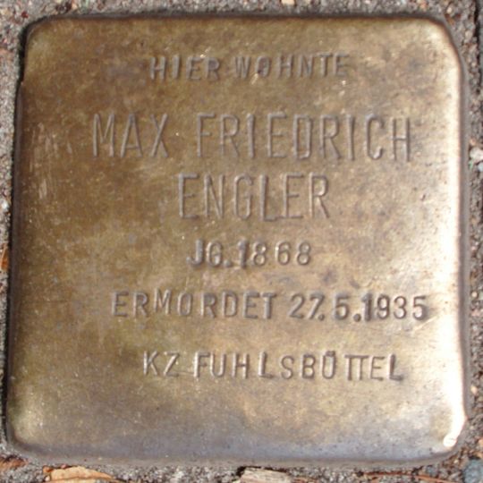 Stolperstein en memoria de Max Friedrich Engler