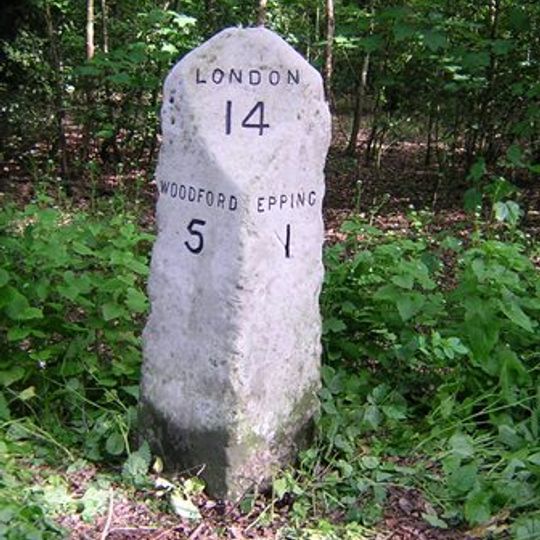 Milestone, 400m E of Upshire Road jct