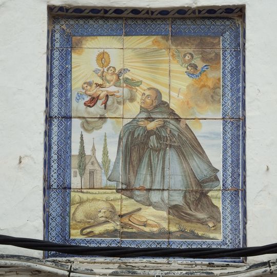 Ceramic panel of Saint Paschal Baylón at 19 Sant Miquel street