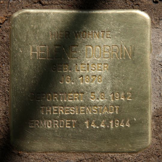 Stolperstein dedicated to Helene Dobrin