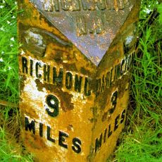 Mile Post Opposite Northern End Of Drive To Cleasby Grange