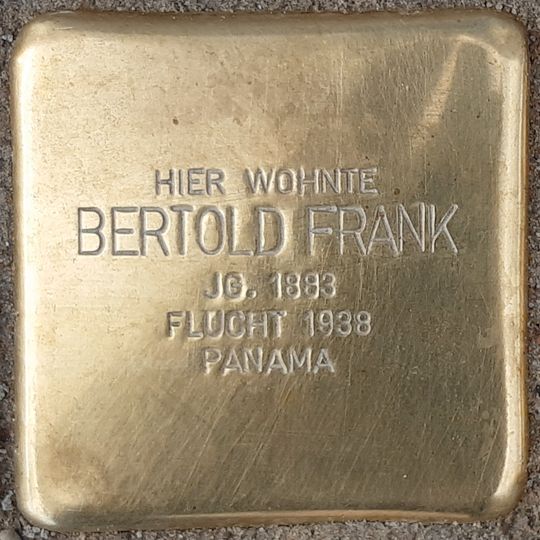 Stolperstein à la mémoire de Bertold Frank