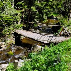 Lávka přes Bystřici u dolu Šlik