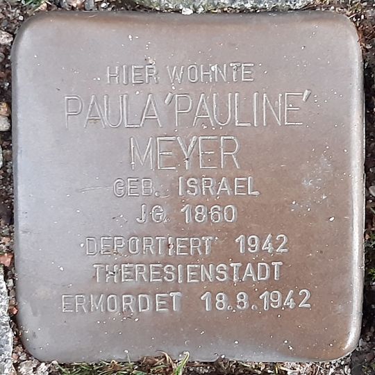 Stolperstein für Paula ‚Pauline‘ Meyer