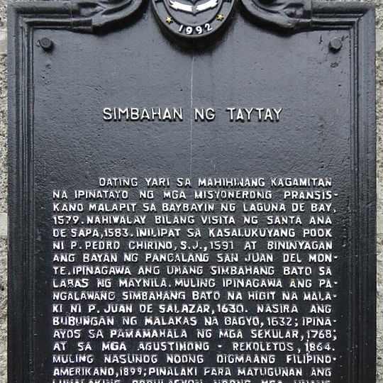 Church of Taytay historical marker