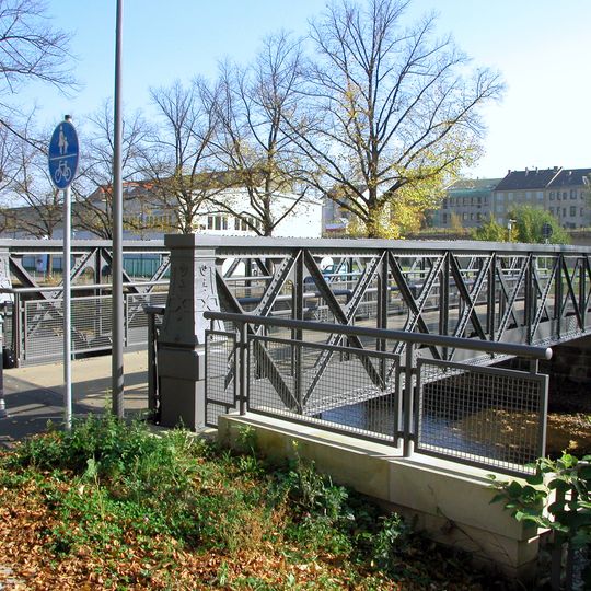 Truss of a pedestrian bridge in Plauen