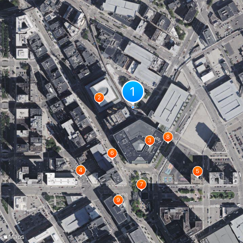 People Mover de Détroit Carte