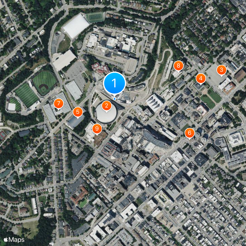 Pitt Stadium Mapa