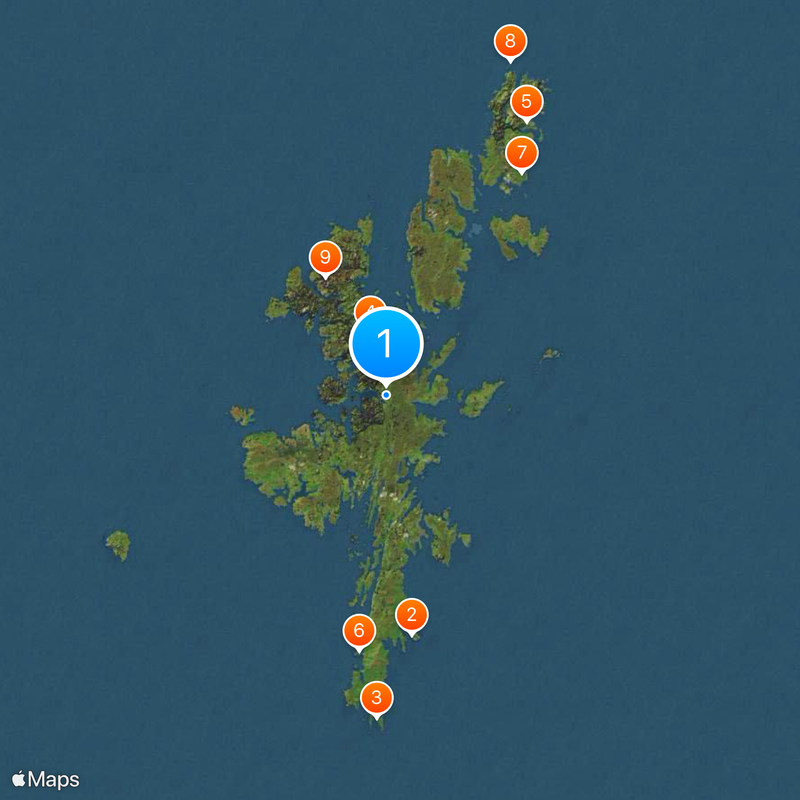 Shetlandeilanden Kaart