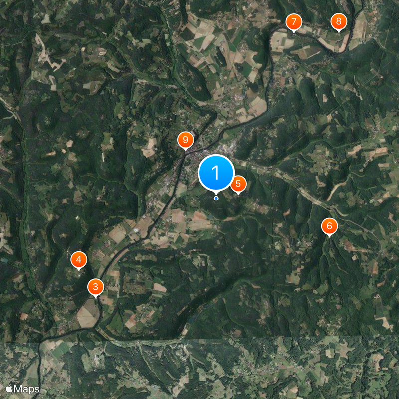 Höhle von Lascaux Karte