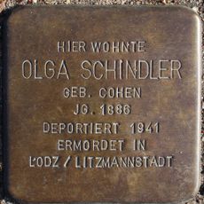 Stolperstein en memoria de Olga Schindler