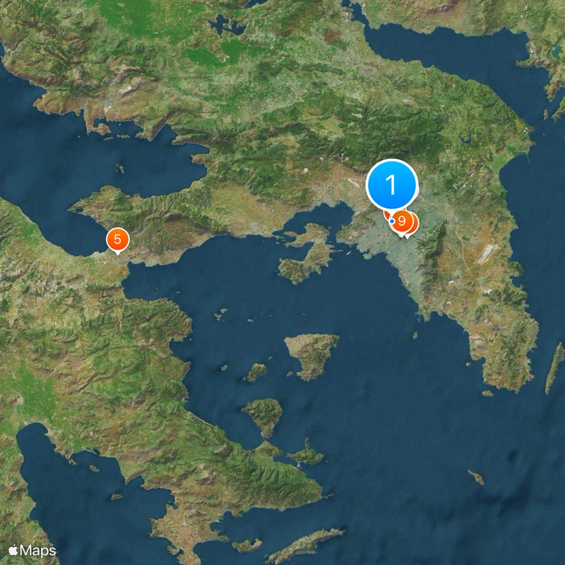 Périphérie d'Attique Carte