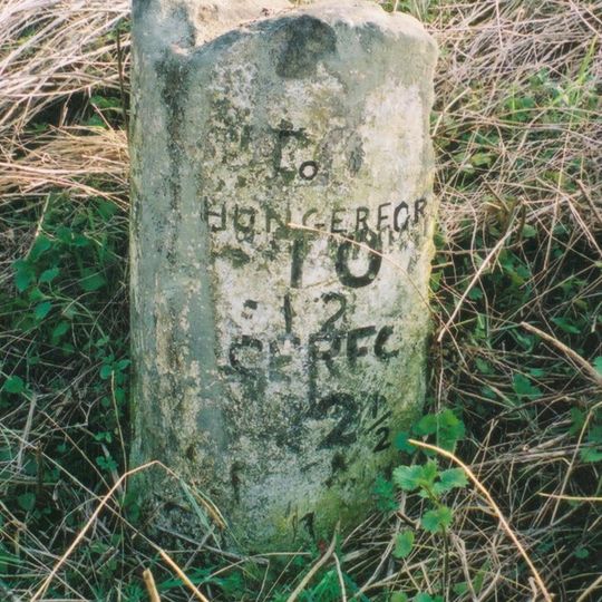 Milestone, Hungerford Road, between M4 bridge and turn for Liddington village