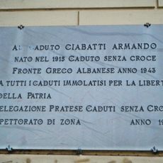 Tombstone to Ciabatti Armando who fell without a cross