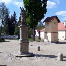Statue of Saint Bernard of Clairvaux in Plasy