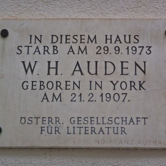 Gedenktafel für W. H. Auden