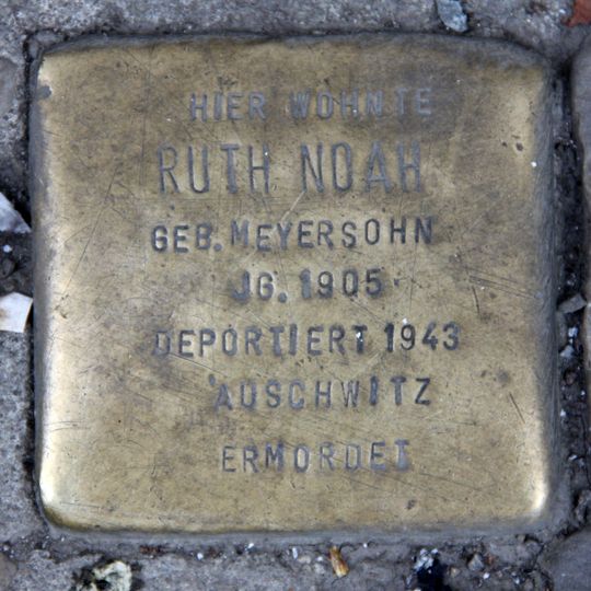 Stolperstein em memória de Ruth Noah