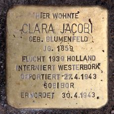 Stolperstein en memoria de Clara Jacobi