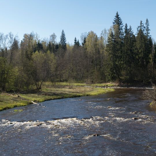 Brāži Rapid and Akmeņupīte Waterfall