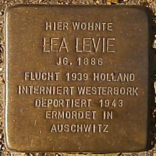 Stolperstein dedicated to Lea Levie