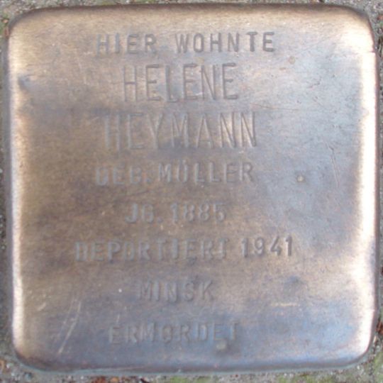 Stolperstein dedicated to Helene Heymann