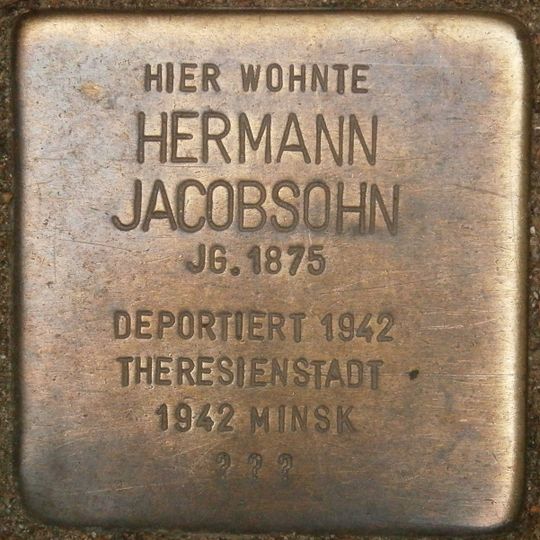 Stolperstein en memoria de Hermann Jacobsohn