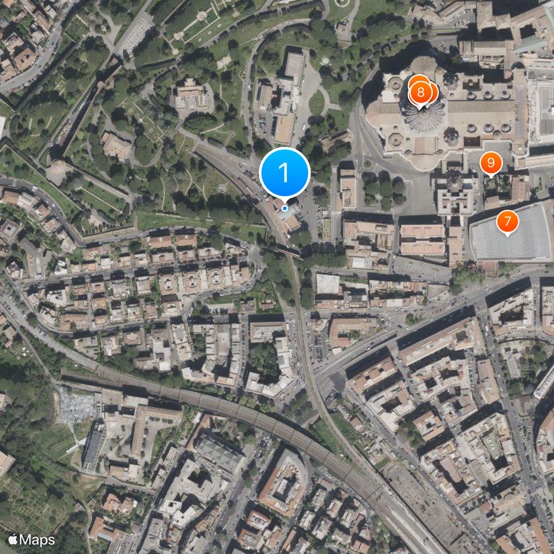 Ferrovia Vaticana Mappa