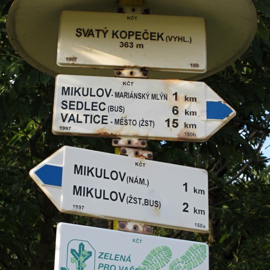Rozcestník Sv. kopeček - vyhl.