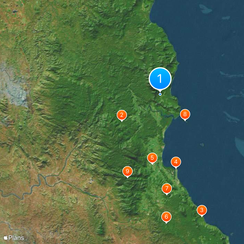 Daintree Rainforest Mapa