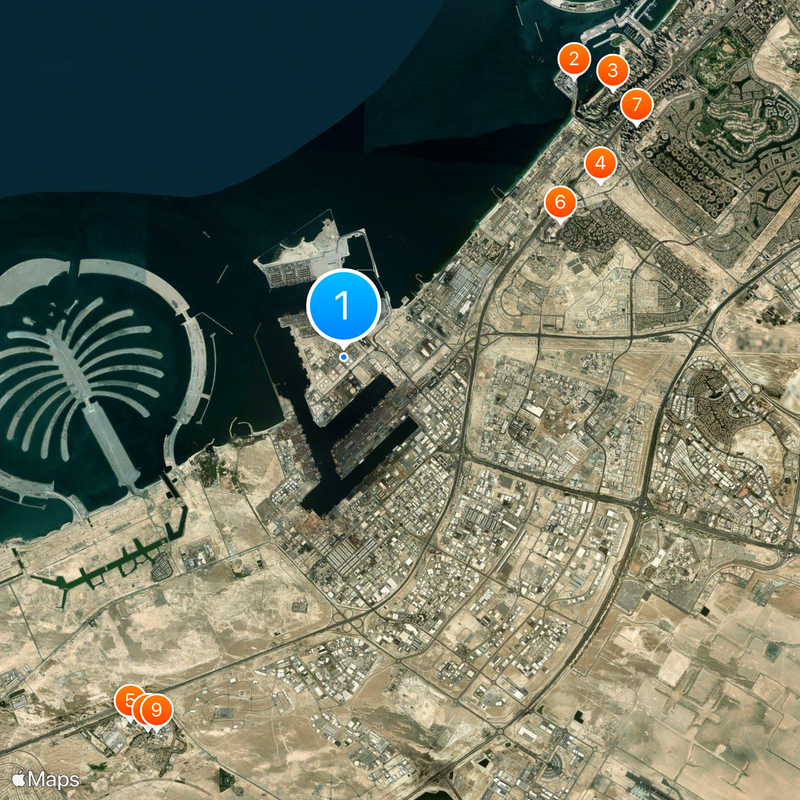 Haven van Jebel Ali Kaart