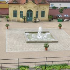 Large fountain in the South Gardens of Děčín castle