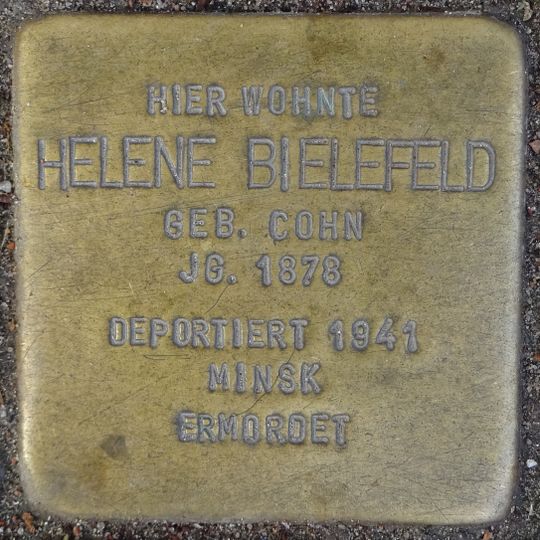 Stolperstein dedicated to Helene Bielefeld