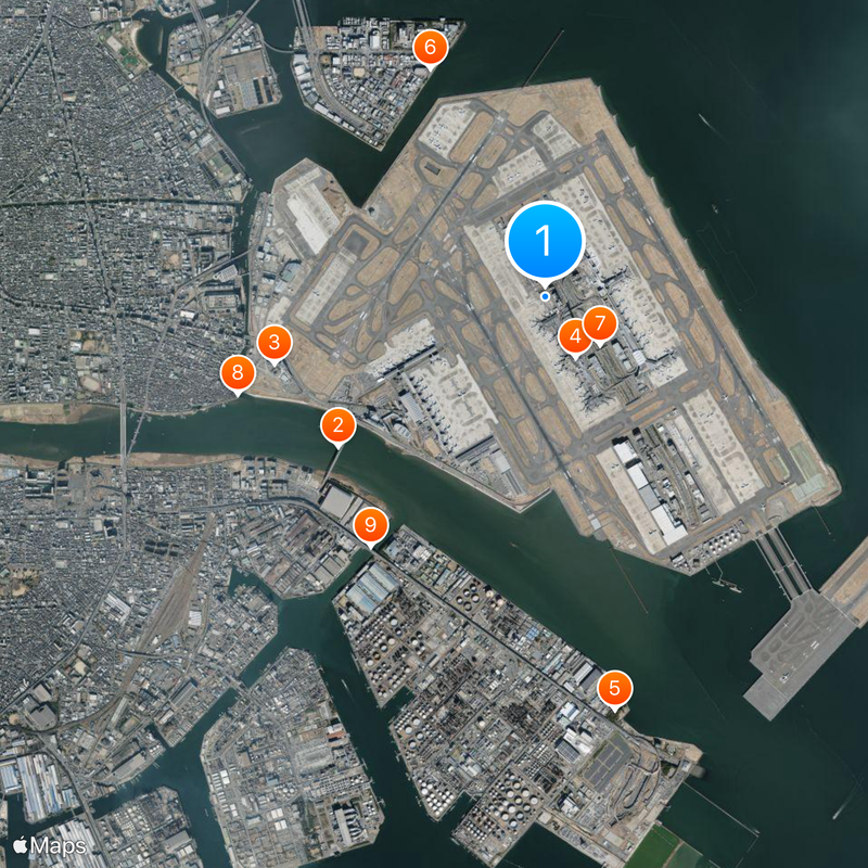 Flughafen Tokio-Haneda Karte