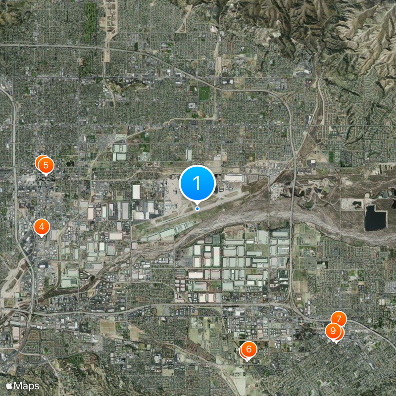 San Bernardino International Airport Map