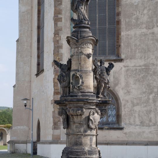 Column with statue of Saint John of Nepomuk in Most