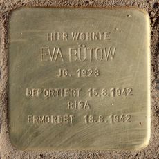 Stolperstein dedicated to Eva Bütow