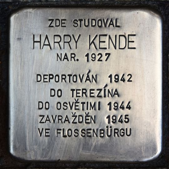 Stolperstein dedicated to Harry Kende