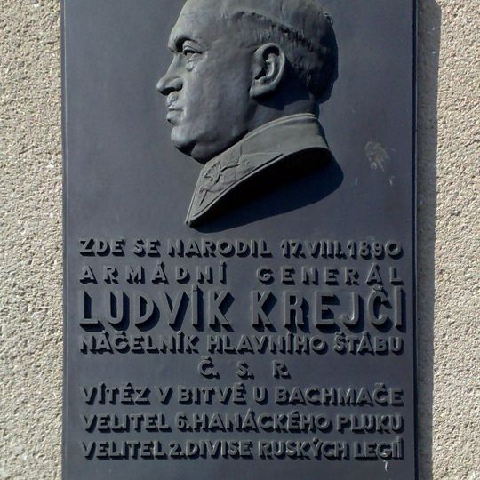 Pamětní deska Ludvíka Krejčího v Tuřanech