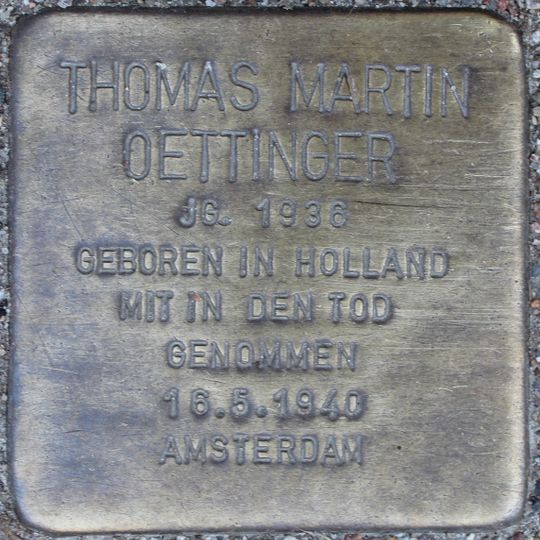 Stolperstein en memoria de Thomas Martin Oettinger