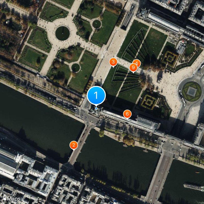 Pavillon de Flore Karte