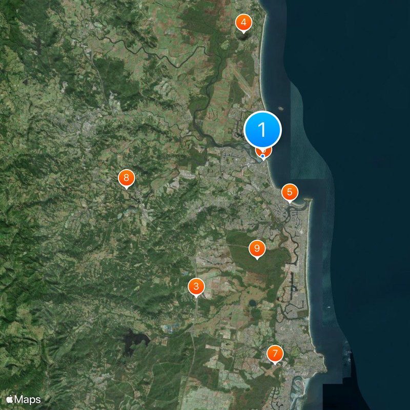 Maroochydore Map