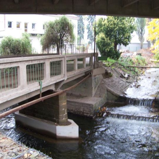 Bridge of Koňský trh over the Jizera millrace in Turnov