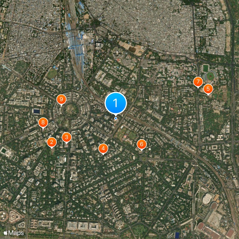 The Lalit New Delhi Map