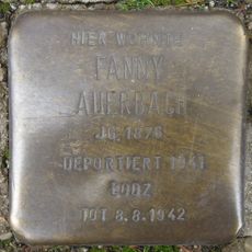 Stolperstein à la mémoire de Fanny Auerbach