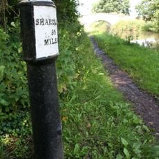 Trent and Mersey Canal, canal milepost south east of bridge number 206 at SJ61017538