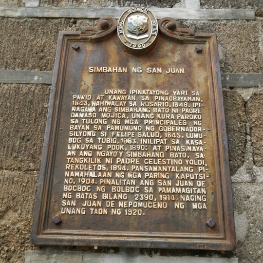 Church of San Juan historical marker