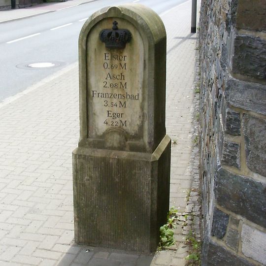 Kgl.-sächs. Postmeilenstein Elsterstraße